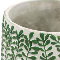 Vaso de cerâmica, vaso com gavinhas de folha Ø14,5cm Alt.12,5cm