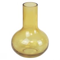 Vaso vaso de vidro amarelo vaso de flores bulbosas vidro Ø10,5cm Alt.15cm