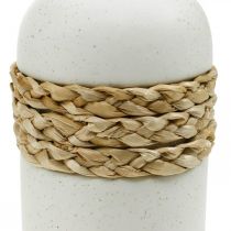 Itens Vaso de flores de cerâmica branca e vaso de ervas marinhas decoração de mesa H22.5cm