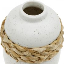 Itens Vaso de flores de cerâmica branca e vaso de ervas marinhas decoração de verão H17.5cm