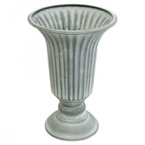Vaso decorativo vaso vintage vaso cálice cinza Alt.21,5cm Ø15cm