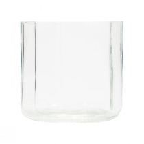 Itens Lanterna de vidro porta-velas transparente Ø9,5cm Alt.9cm 6 unidades