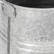 Itens Regador decorativo galvanizado, de metal, cinza, com visual vintage, 1,7L, 23cm de altura, para arranjos florais e vasos com estilo.