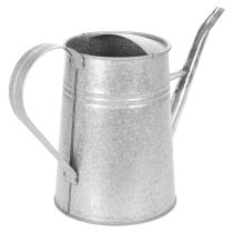 Itens Regador decorativo galvanizado, de metal, cinza, com visual vintage, 1,7L, 23cm de altura, para arranjos florais e vasos com estilo.