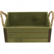 Itens Caixa de flores vintage plantador de madeira verde L24/30cm conjunto de 2