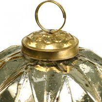 Itens Vidro de bolas de Natal vintage com padrão Ø10,5 cm 3 unidades