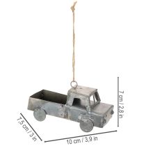 Itens Carrinhos decorativos vintage de metal para pendurar, tamanhos variados, 9-10 cm, 4 peças.