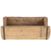 Itens Vaso de madeira vintage em formato de tijolo, 30 cm