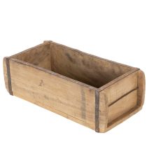Itens Vaso de madeira vintage em formato de tijolo, 30 cm