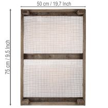 Itens Caixa de madeira vintage com tela de arame, estilo rústico, escorredor de cebola, decorativa, 75×50×14cm