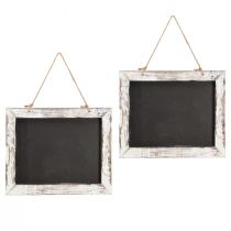 Itens Quadro vintage suspenso preto branco 30 × 25 cm 2 unidades