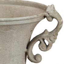 Itens Troféu vintage de metal cinza com alça Alt.22,5cm