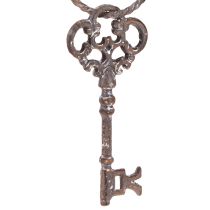 Itens Chaveiro vintage decorativo em metal enferrujado H20,5cm