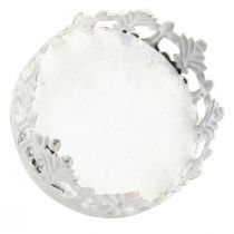 Itens Suporte para tealight vintage para conectar branco Ø5,5cm Alt.8cm 4 unidades