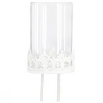 Itens Suporte para tealight vintage para conectar branco Ø5,5cm Alt.8cm 4 unidades