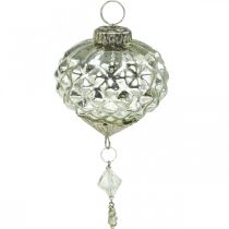 Decorações de árvore de Natal vintage decoração de vidro H14/14,5 cm 2 unidades