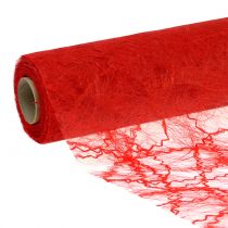 Fita de mesa em lã vermelha 30cmx25m