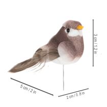 Itens Pássaros decorativos artificiais para decoração de casa, ideais para a primavera, com plumagem colorida, feitos de plástico, 5 cm, 18 peças.