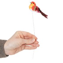 Itens Pássaro artificial com arame para artesanato, decoração colorida para qualquer estação, 8 cm, 12 peças