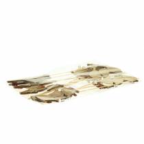 Itens Pássaros de decoração de primavera com palito de madeira sortido Alt.10,5cm 12 unid.