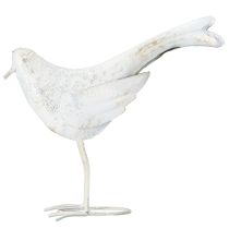 Itens Decoração de Pássaro Metal em Ouro Branco Vintage 29cmx24,5cm