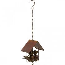 Itens Pássaros decorativos para pendurar ferrugem metal decorativo castanho 14,5×16cm