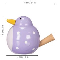 Itens Figura decorativa de pássaro, design fofo e colorido para sala de estar, 6 cm, 6 peças