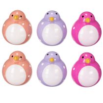 Itens Figura decorativa de pássaro, design fofo e colorido para sala de estar, 6 cm, 6 peças