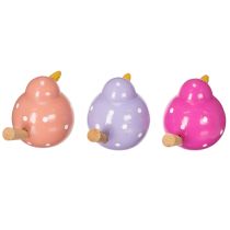 Itens Figura decorativa de pássaro, design fofo e colorido para sala de estar, 6 cm, 6 peças