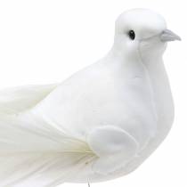 Pomba em fio branco 10cm 6pcs