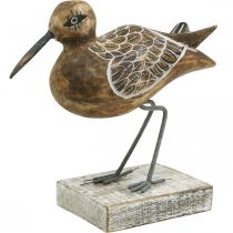 Escultura de madeira para banheiro decoração de pássaros aquáticos H22cm