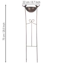 Itens Bebedouro decorativo para pássaros, floreira com treliça, visual nostálgico, elegante acessório para jardim, 75 cm