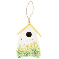 Itens Casinha de pássaros decorativa com estampa floral para uso interno e em varandas, 21 cm