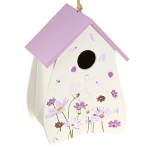 Itens Casinha de pássaros com estampa floral primaveril, decoração para varanda ou apartamento, 21 cm