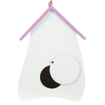 Itens Casinha de pássaros com estampa floral primaveril, decoração para varanda ou apartamento, 21 cm