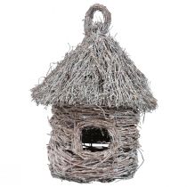 Casa de pássaro decorativa madeira metal casa de árvore decorativa Ø17cm Alt.26cm
