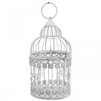 Itens Decoração de metal para gaiola de pássaro Deco Aviary branco gasto Ø10cm H17cm