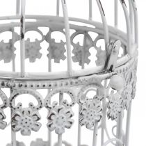 Itens Decoração de metal para gaiola de pássaro Deco Aviary branco gasto Ø10cm H17cm