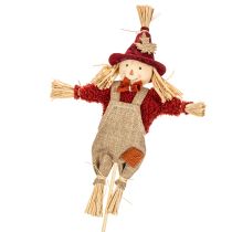 Itens Figura decorativa de espantalho em um palito para artesanato e plantas, 60 cm
