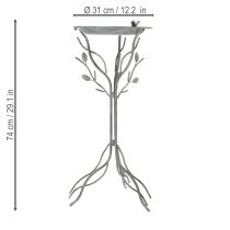 Itens Bebedouro decorativo para pássaros com delicado padrão de folhas em estilo vintage, 74 cm