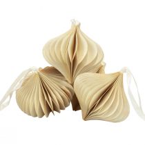 Itens Bolas de favo de mel bolas de favo de mel cebola creme ouro branco Ø8cm 4 peças