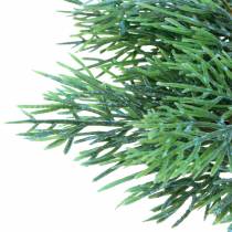 Deco ramo zimbro com cones verde, azul lavado 25cm 2pcs