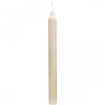 Itens Velas de cera PURA velas em bastão creme Sahara 250/23mm cera natural 4 peças