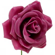 Cera rosas rosas deco cera rosa Ø8cm 12p