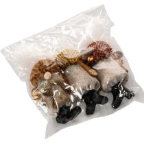 Itens Conjunto de 3 estatuetas de gnomo com barba e chapéu pontudo, 10 cm.
