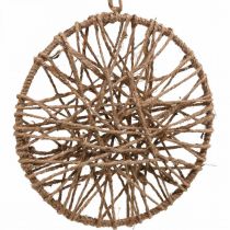 Decoração de parede estilo boho, anel decorativo fita de juta Ø23cm 5pcs