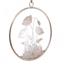 Itens Decoração de parede floral em metal com rosas, estilo vintage, Ø30,5 cm, ideal para primavera e verão.