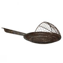 Itens Decoração de parede cesta decorativa de metal ferrugem panela decorativa marrom Alt.58cm