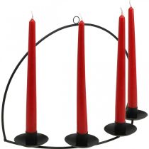Itens Castiçal de parede Castiçal de metal preto 35×24cm