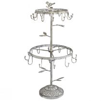 Itens Porta produtos metal cinza ferrugem para cabides decorativos Ø24cm Alt.49cm
